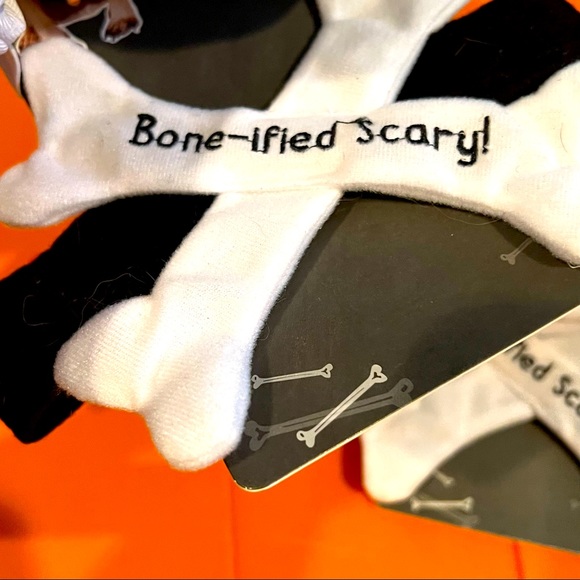 SPOOKY SKULL dog headpiece costume set of 2 L/XL Halloween NWT Bone-ified SCARY - Picture 5 of 5